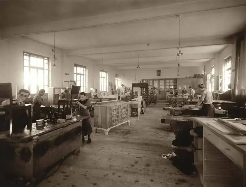 Historischer Innenraum der Tamborini-Fabrik